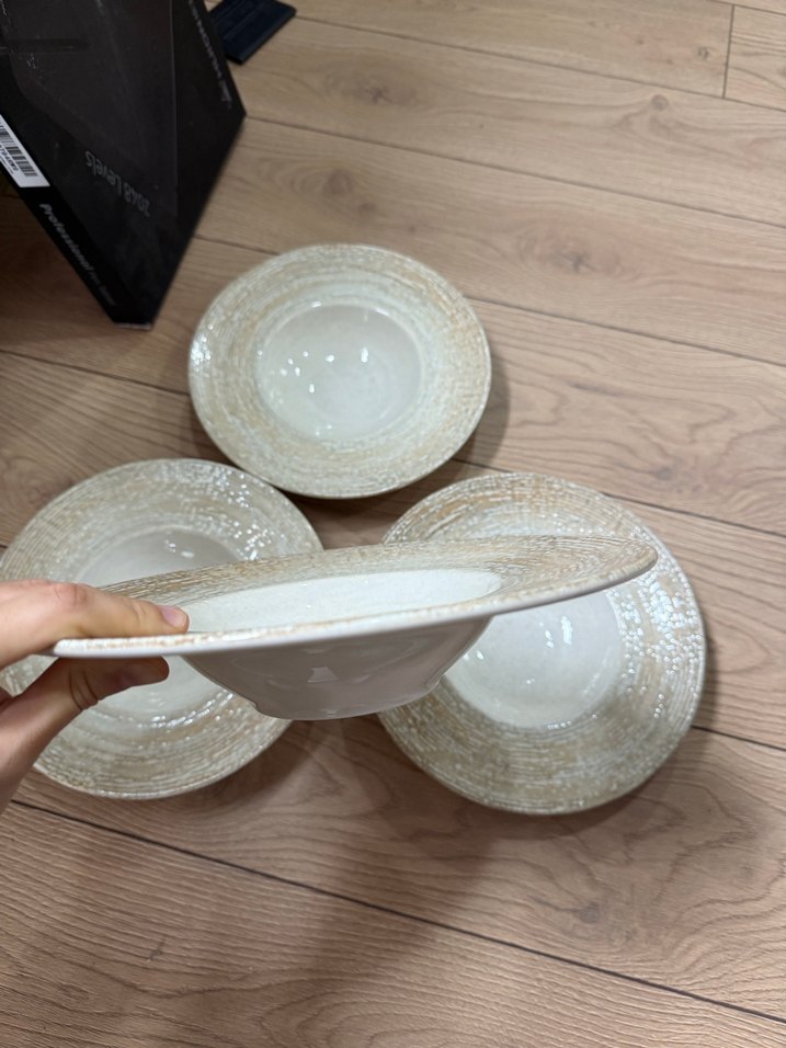 Bej Desenli Italyan Pasta / Makarna Tabağı PATERA modeli - Görsel 3