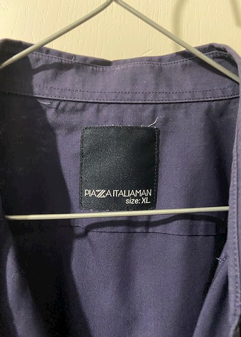 İtalyan Tarz Düğmeli Lacivert Kısa Kollu Erkek Gömlek - Görsel 2