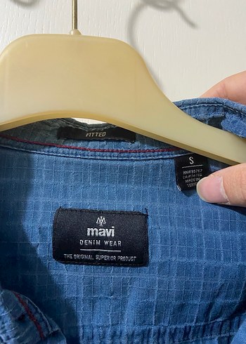 Erkek Mavi Denim Uzun Kollu Gömlek - Görsel 3