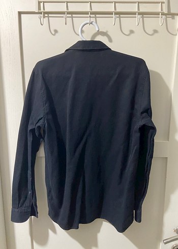 Erkek Siyah Dokuma Uzun Kollu Gömlek - Görsel 2