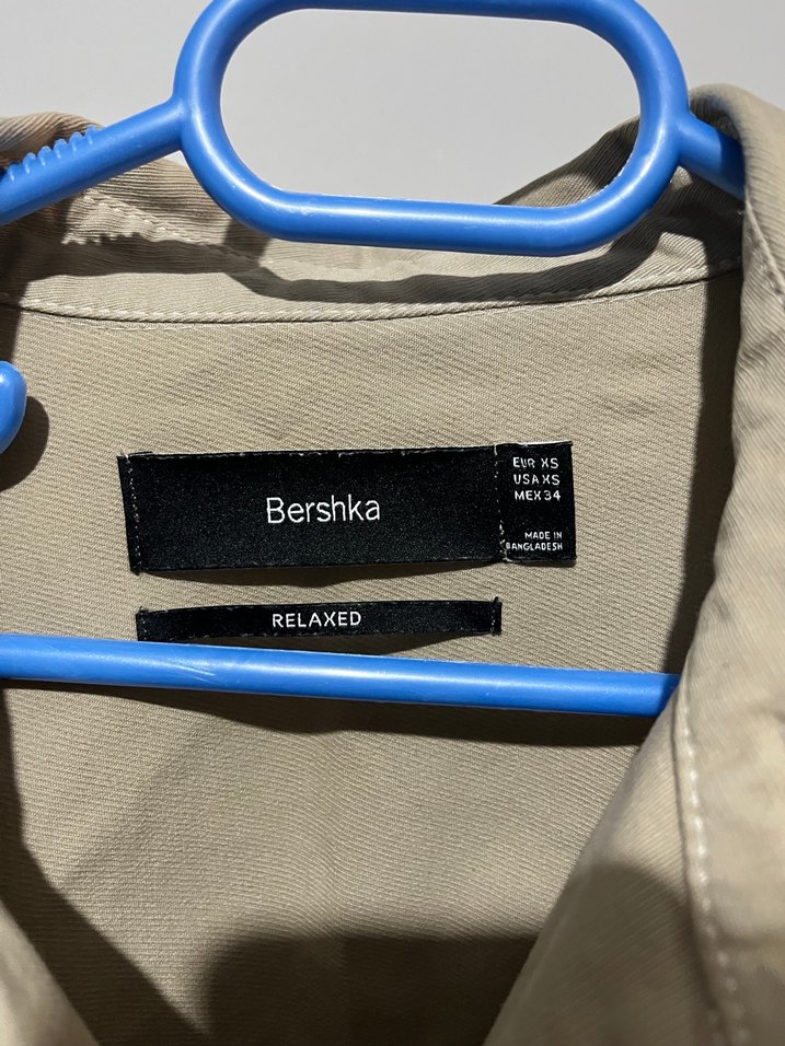 Bershka Bej Erkek Uzun Kollu Regular Fit Gömlek - Görsel 3