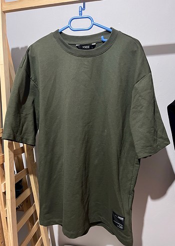 XSİDE Erkek Haki Oversize Basic Tişört - Görsel 2