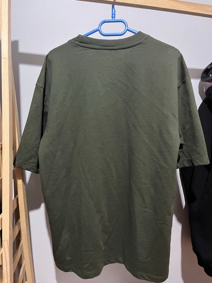 XSİDE Erkek Haki Oversize Basic Tişört - Görsel 4