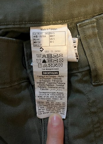 Haki Renk Fermuarlı Gevşek Kesim Erkek Pantolon - Görsel 3