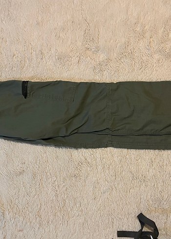 Haki Renk Fermuarlı Gevşek Kesim Erkek Pantolon - Görsel 4