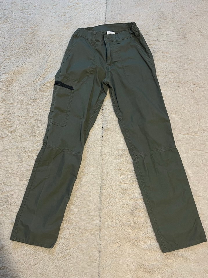 Haki Renk Fermuarlı Gevşek Kesim Erkek Pantolon - Görsel 2