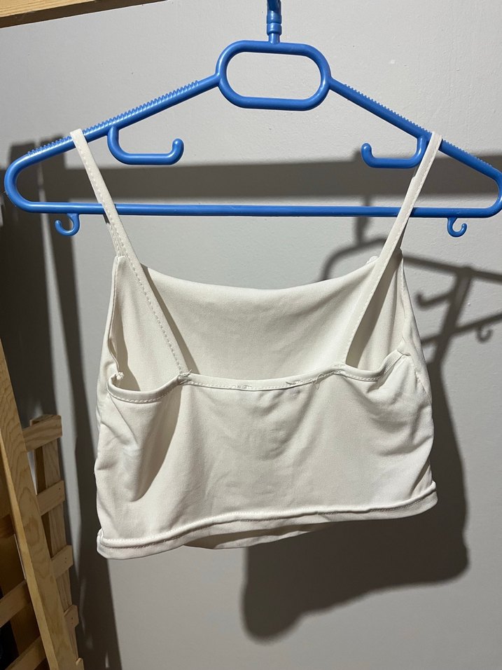 Beyaz İnce Askılı Mini Bustiyer - Görsel 2