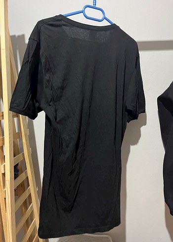 %100 Pamuk düz siyah basic t shirt - Görsel 3