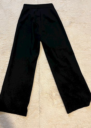 ADDAX Düğmeli Siyah Deri Kadın Pantolon - Görsel 2