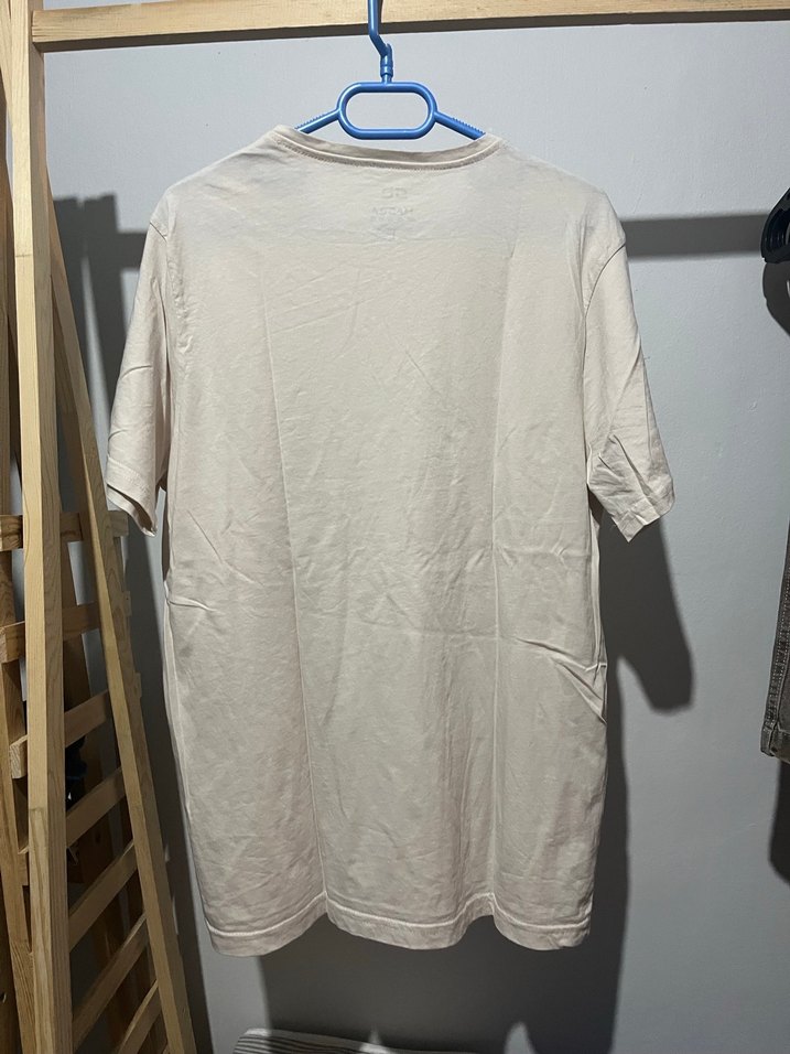 Bej Oversize Erkek Tişört - Görsel 3