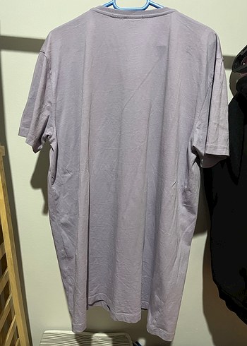 Erkek Mor Kısa Kollu Basic Tişört - Görsel 4