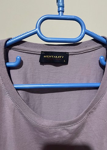 Erkek Mor Kısa Kollu Basic Tişört - Görsel 3