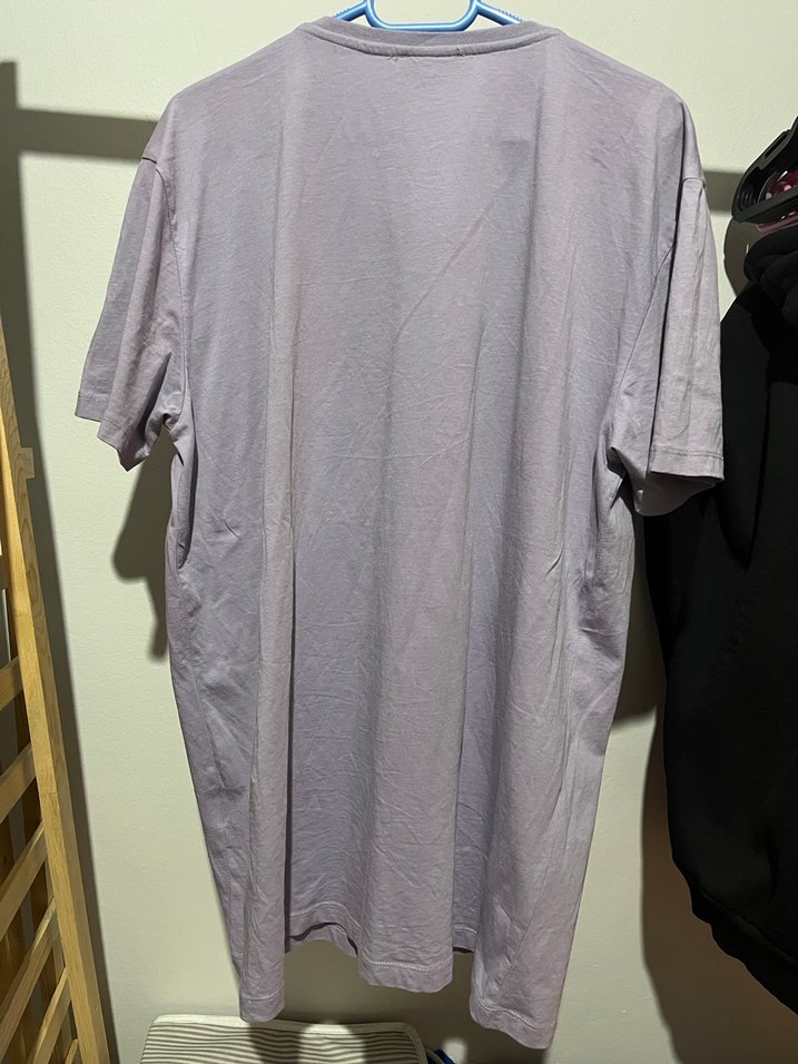 Erkek Mor Kısa Kollu Basic Tişört - Görsel 4