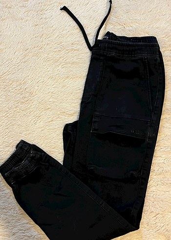 Zara Siyah Bol Kesim Kargo Pantolon - Görsel 3