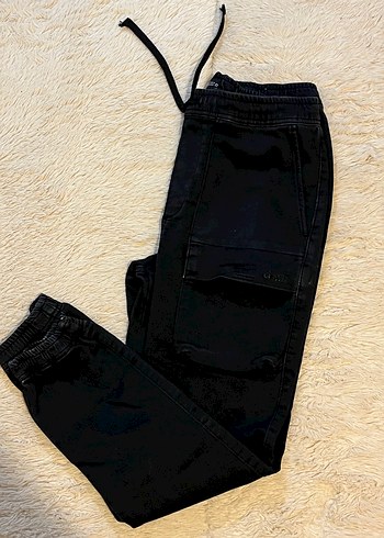 Zara Siyah Bol Kesim Kargo Pantolon - Görsel 4