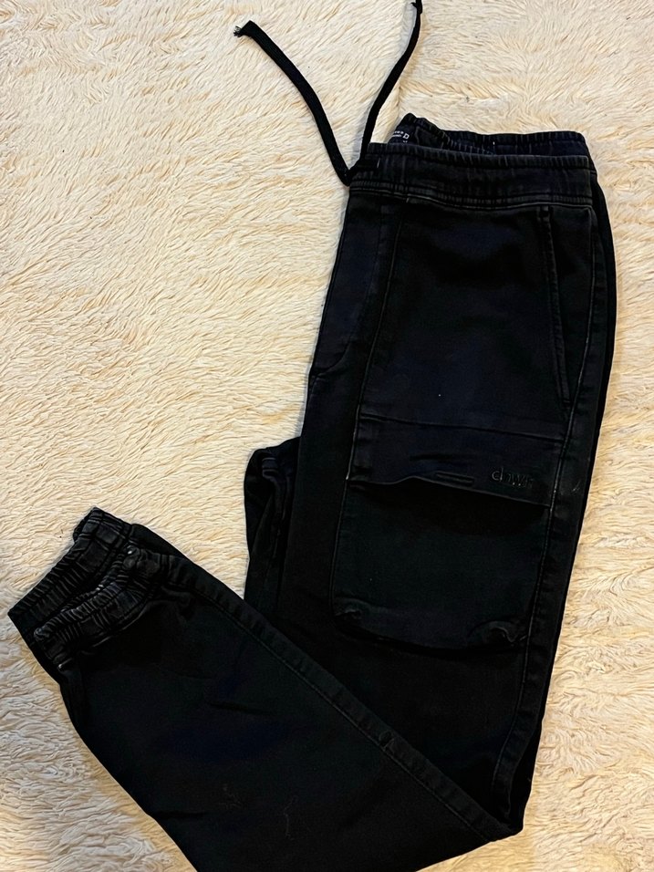 Zara Siyah Bol Kesim Kargo Pantolon - Görsel 3