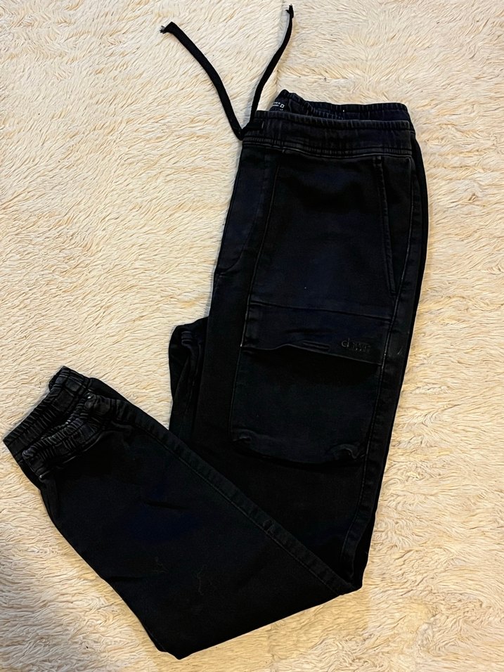 Zara Siyah Bol Kesim Kargo Pantolon - Görsel 4