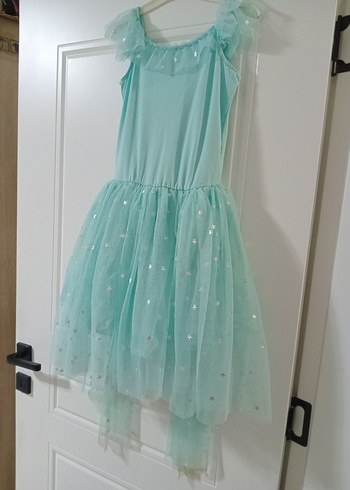 Kız Çocuk Turkuaz Tül Elbise - Görsel 3