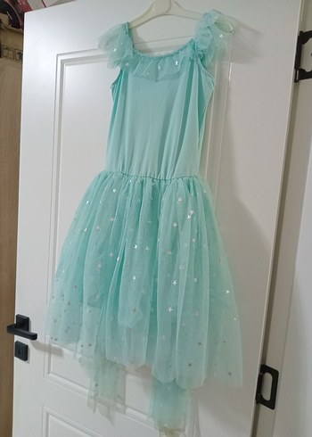 Kız Çocuk Turkuaz Tül Elbise - Görsel 2