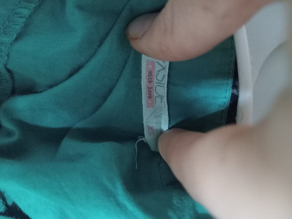 Turkuaz Kısa Kollu Hamile Keten Tunik - Görsel 3