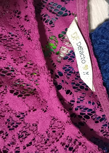 Bordo Dantel Midi Elbise, Uzun Kollu, Bohem - Görsel 3