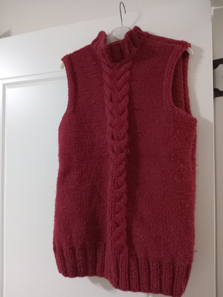 Bordo Örgü Yumuşak Dokulu Kadın Süveter - Görsel 3