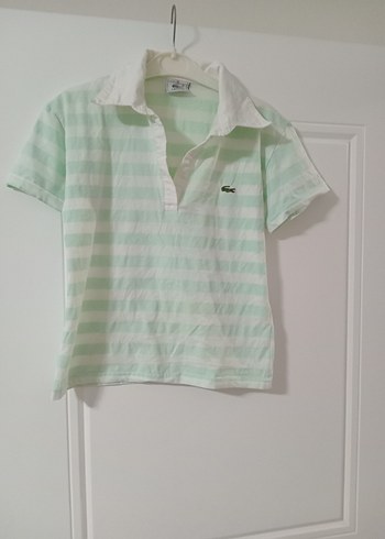 Çizgili Yeşil Keten Kısa Kollu Gömlek - Görsel 2