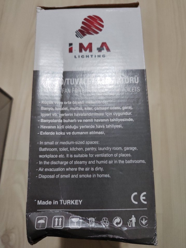 IMA Beyaz Banyo Aspiratörü Ø150 - Görsel 3