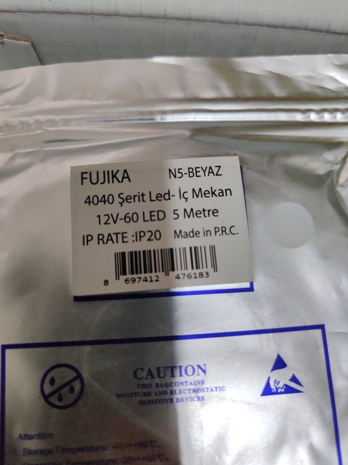 Fujika NS-BEYAZ 12V-60 LED 5 Metre Şerit LED - Görsel 2
