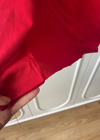 Kırmızı Polo Yaka Tişört Elbise - Görsel 3