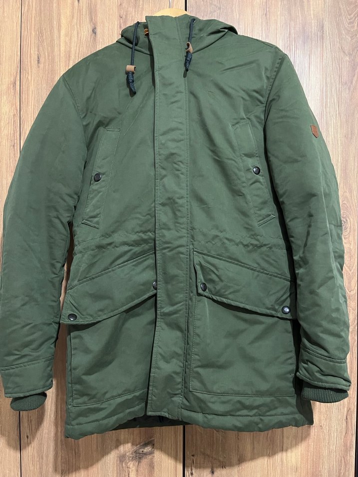 Düğmeli Yeşil Erkek Sokak Stili Mont - Görsel 2