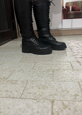 Siyah Deri kinetix çizme - Görsel 7