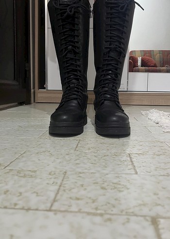 Siyah Deri kinetix çizme - Görsel 6