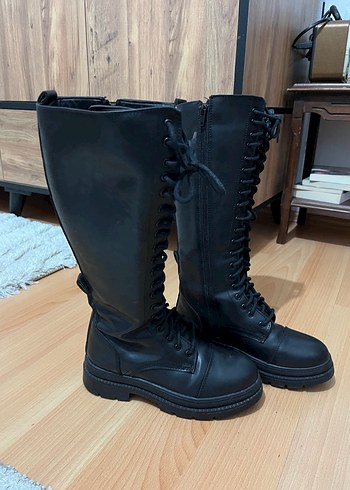 Siyah Deri kinetix çizme - Görsel 3