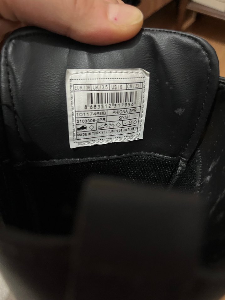 Siyah Deri kinetix çizme - Görsel 4