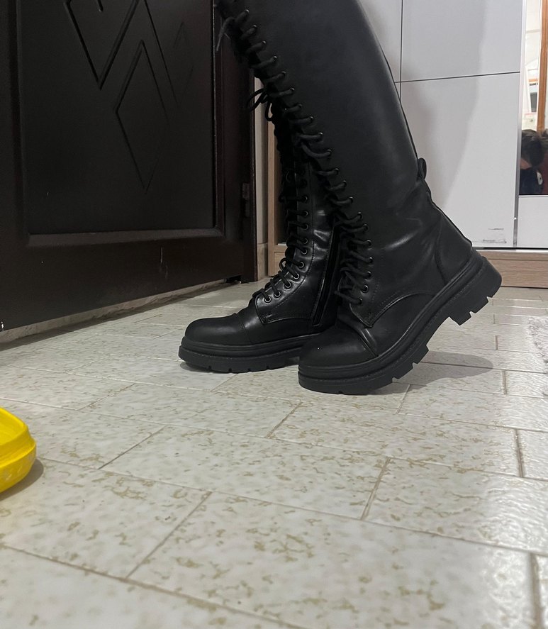 Siyah Deri kinetix çizme - Görsel 5