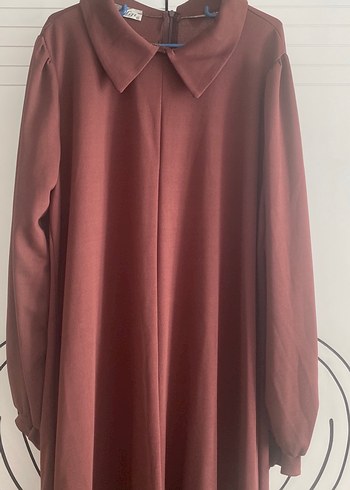 Koyu kahve Uzun Kollu Salaş Kadın tulum - Görsel 2