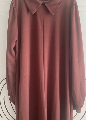 Koyu kahve Uzun Kollu Salaş Kadın tulum - Görsel 4