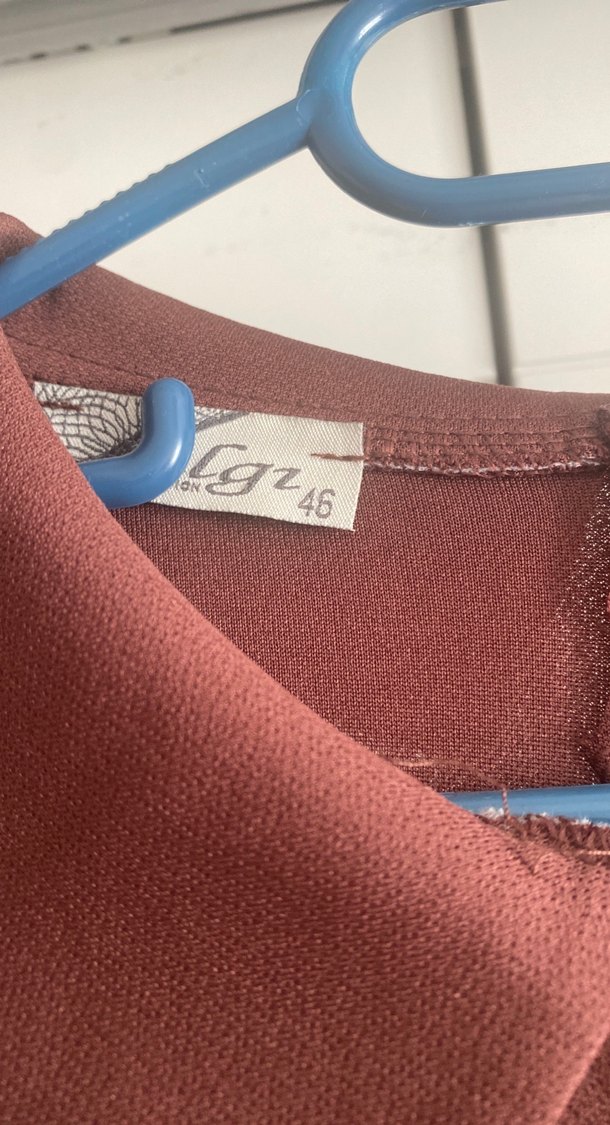 Koyu kahve Uzun Kollu Salaş Kadın tulum - Görsel 3