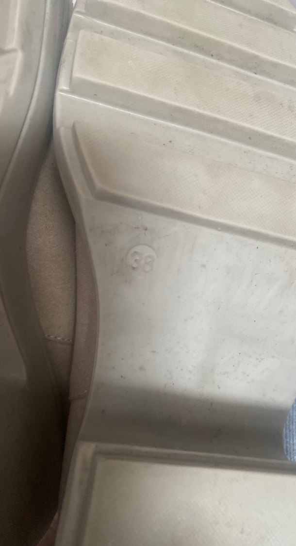 Bej Süet Platform Topuklu Kadın Bot - Görsel 4