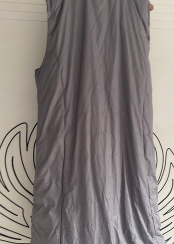 Gri Fermuarlı Uzun Kadın Yelek - Görsel 4