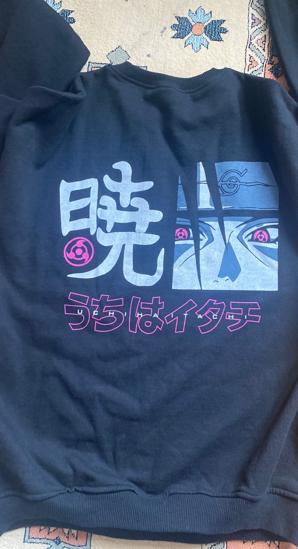 Siyah Baskılı Kadın Sweatshirt - Görsel 2