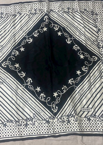 Bohem Siyah Drapeli Kadın eşarp - Görsel 2