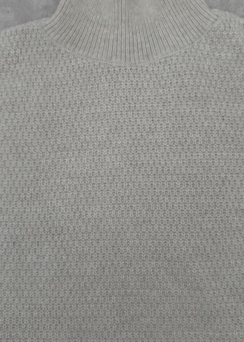 Kerem rengi erkek Boğazlı Triko Kazak - Görsel 2