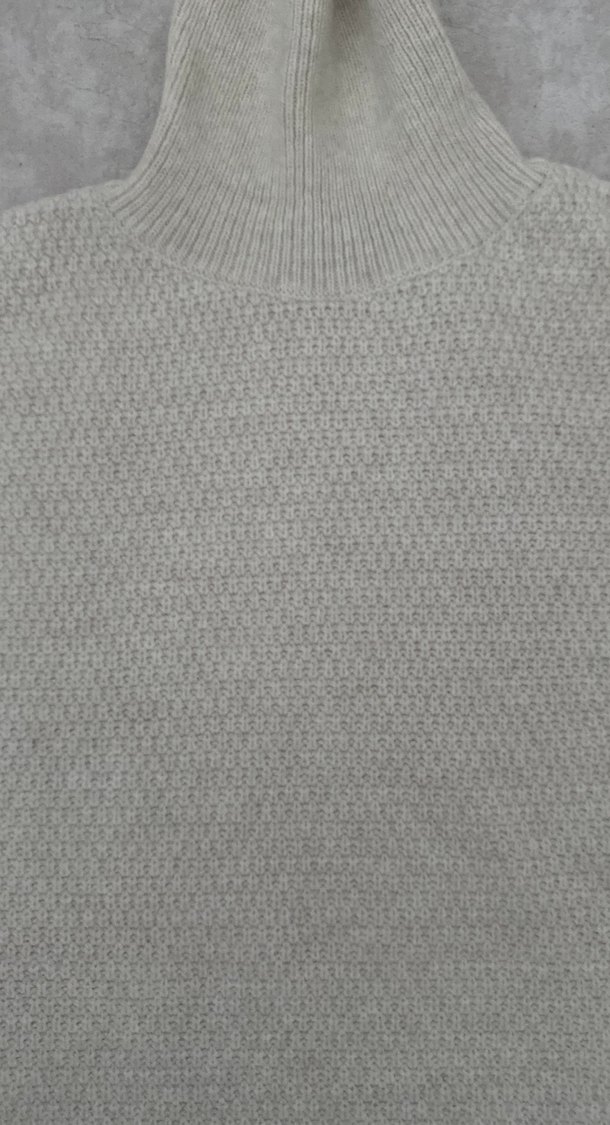 Kerem rengi erkek Boğazlı Triko Kazak - Görsel 2