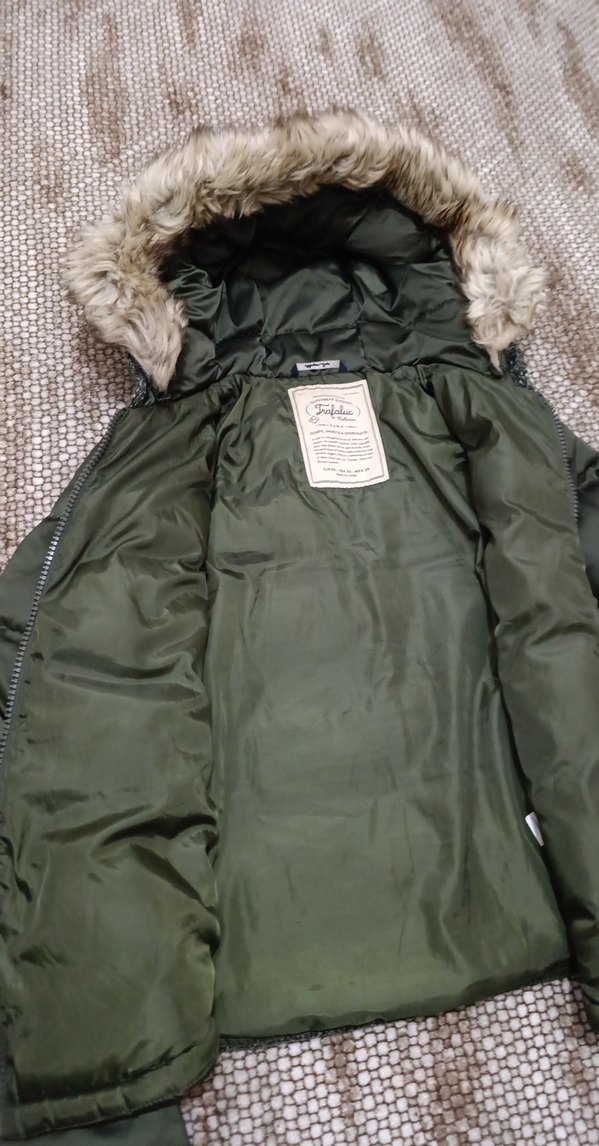 yeşil Kadın Kürklü Kışlık Mont - Görsel 2