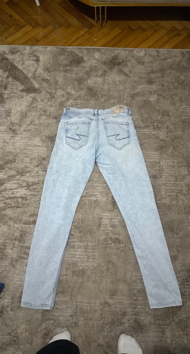 Buz mavisi Fit Denim Erkek Jean - Görsel 2