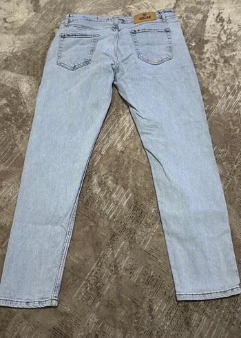 Buz mavisi Batik Desenli Düğmeli erkek Jean - Görsel 2