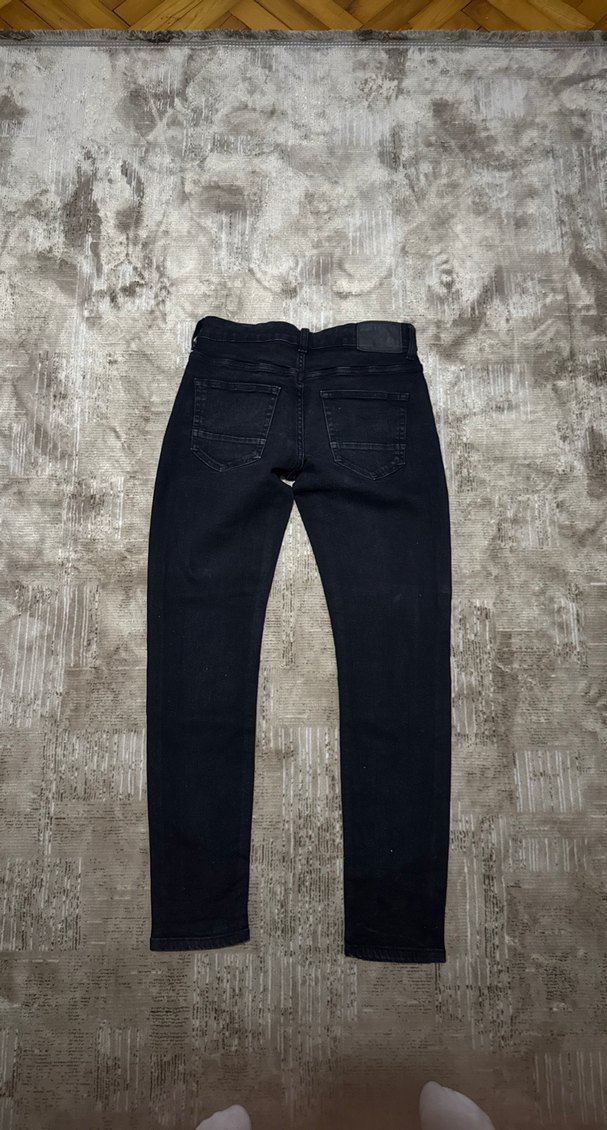Siyah Erkek Denim Pantolon Detaylı - Görsel 2
