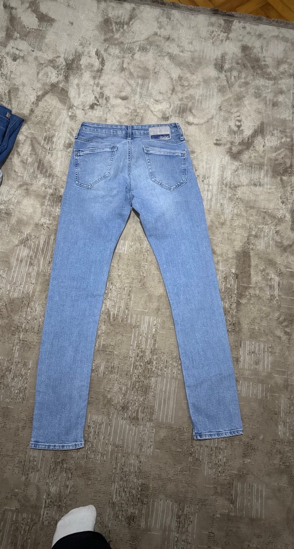Erkek Gri Denim Jeans - Görsel 2
